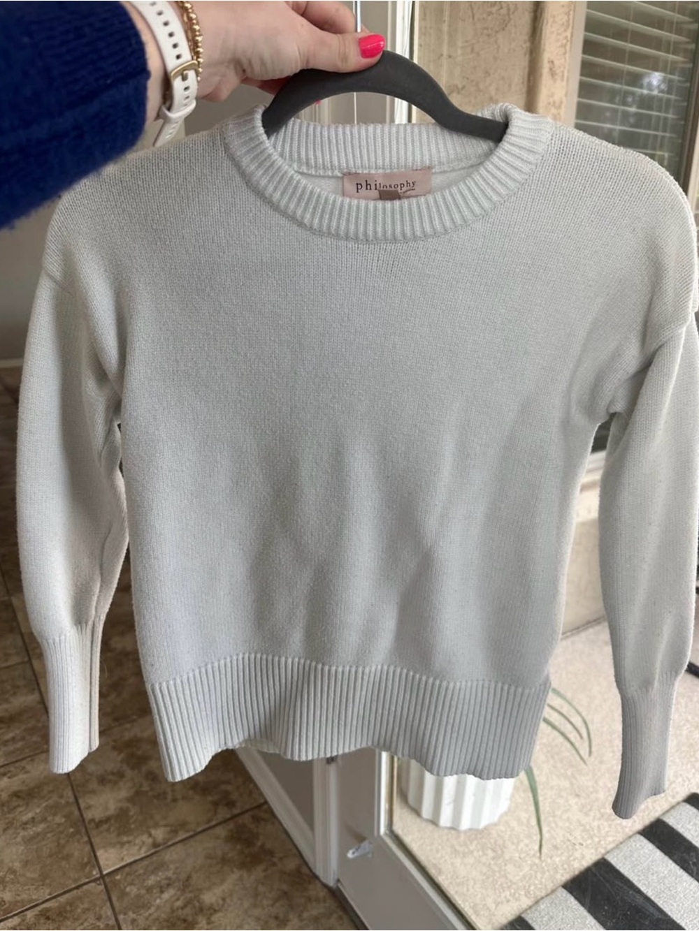Philosophy Crewneck Sweater in White